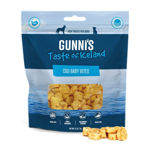 Gunnis Dog Baby Bites Cod 2.5oz. - Petsplace.store