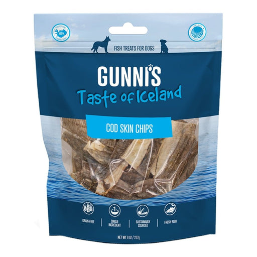 Gunnis Dog Cod Skin Chips 9.0oz. - Petsplace.store