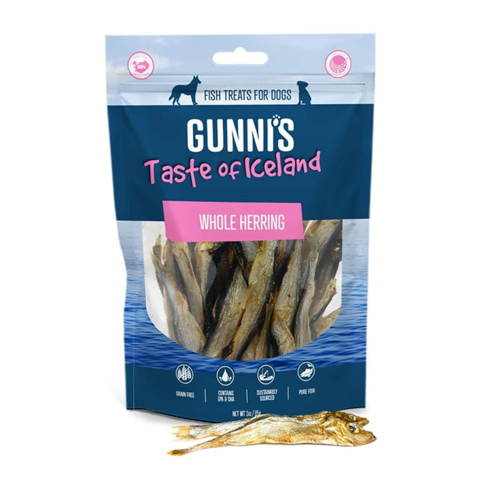 Gunnis Dog Whole Herring 3.0oz. - Petsplace.store