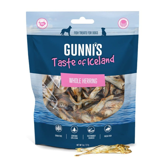 Gunnis Dog Whole Herring 9.0oz. - Petsplace.store