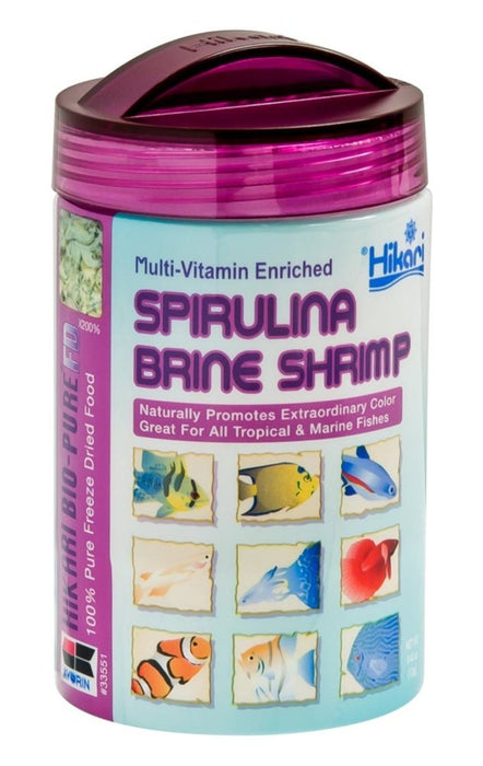 Hikari USA Bio - Pure Spirulina Brine Shrimp Freeze Dried Fish Food 1ea/0.42 oz - Petsplace.store