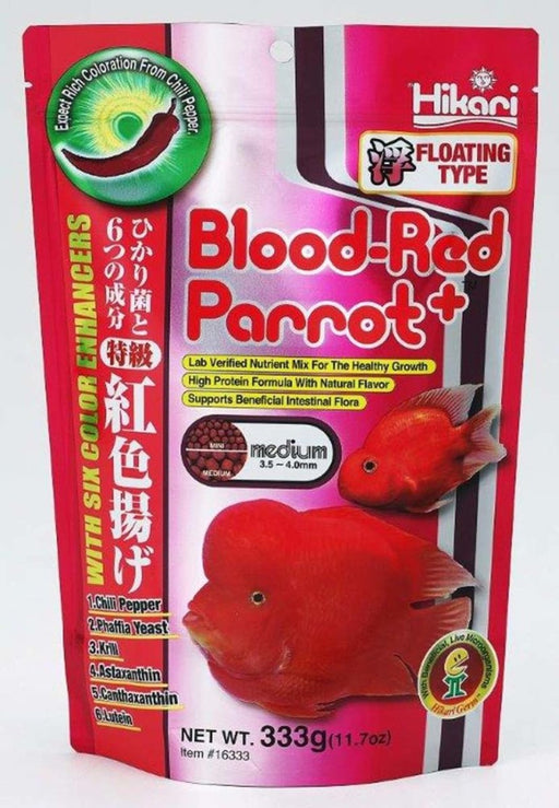 Hikari USA Blood - Red Parrot+ Floating Fish Food 1ea/11.7 oz, MD - Petsplace.store