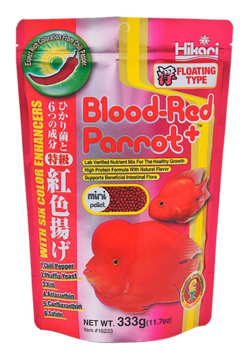 Hikari USA Blood - Red Parrot+ Floating Fish Food 1ea/11.7 oz, Mini - Petsplace.store