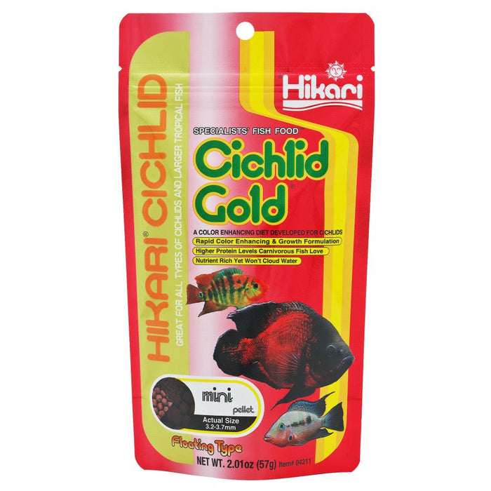 Hikari USA Cichlid Gold Pellets Fish Food 1ea/2 oz, Mini - Petsplace.store