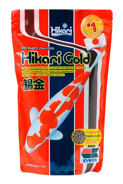 Hikari USA Gold Color Enhancing Pellet Fish Food for Koi and Pond Fishes 1ea/17.6 oz, MD - Petsplace.store