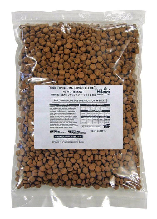 Hikari USA Massivore Delite Carnivore Pellets Fish Food 1ea/2.2 lb, LG - Petsplace.store