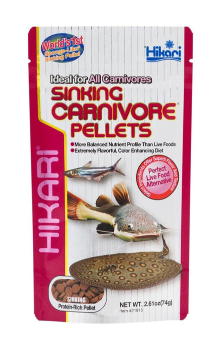 Hikari USA Sinking Carnivore Pellets Fish Food 1ea/2.61 oz - Petsplace.store