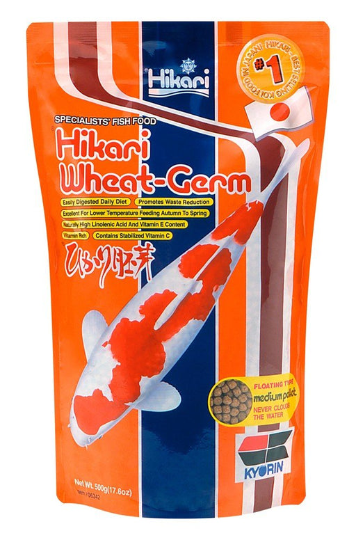 Hikari USA Wheat - Germ Floating Pellet Fish Food for Koi, Goldfish and Other Pond Fishes 1ea/17.6 oz, MD - Petsplace.store