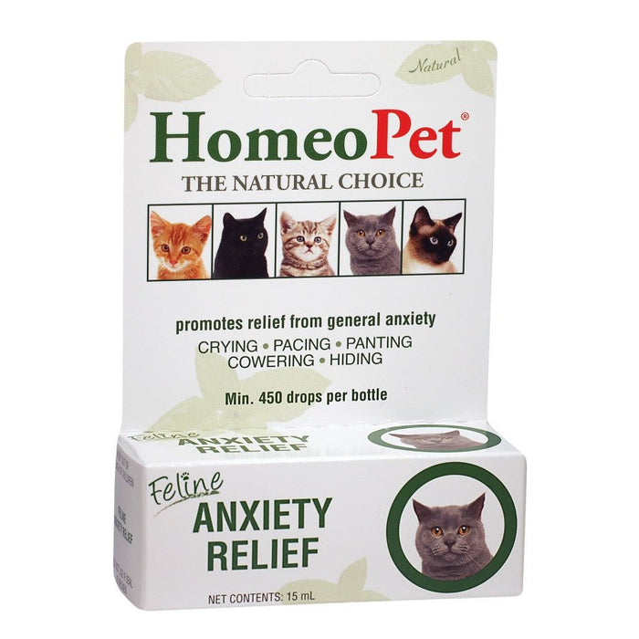 HomeoPet Feline Anxiety Relief Drops 1ea/15 ml - Petsplace.store