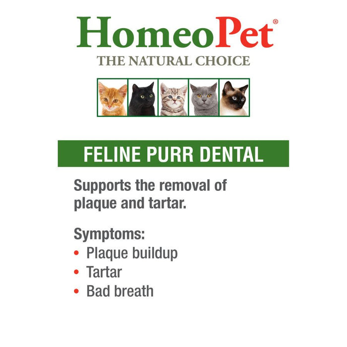 HomeoPet Feline Purr Dental for Cats 1ea/0.51 Fl. oz - Petsplace.store