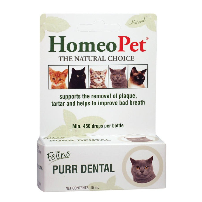 HomeoPet Feline Purr Dental for Cats 1ea/0.51 Fl. oz - Petsplace.store