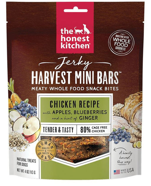 Honest Kitchen Dog Chicken Jerky Harvest Bars Mini 4oz. - Petsplace.store