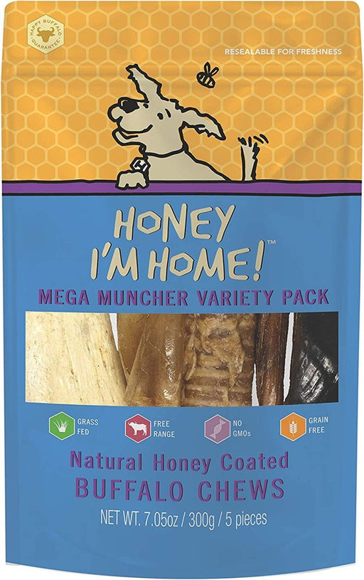 Honey Im Home Dog Buffalo Mega Muncher Variety Pack - Petsplace.store