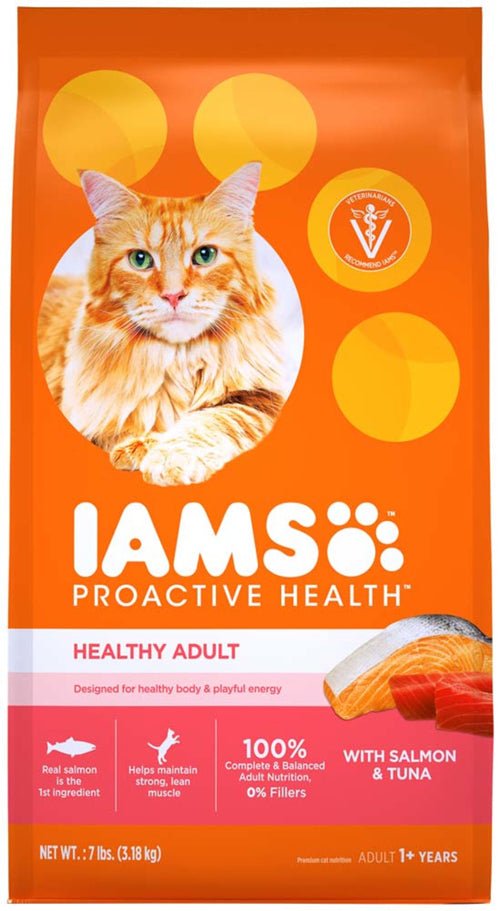 IAMS Proactive Health Adult Dry Cat Food Salmon 1ea/7 lb - Petsplace.store