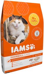 IAMS Proactive Health Hairball Care Adult Dry Cat Food Chicken & Salmon 1ea/16 lb - Petsplace.store