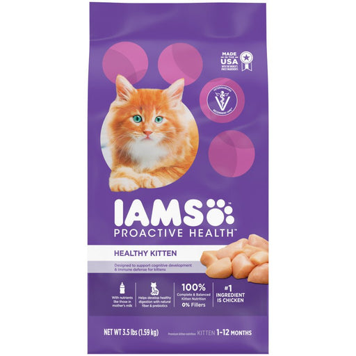 IAMS Proactive Health Kitten Dry Cat Food Chicken 1ea/3.5 lb - Petsplace.store