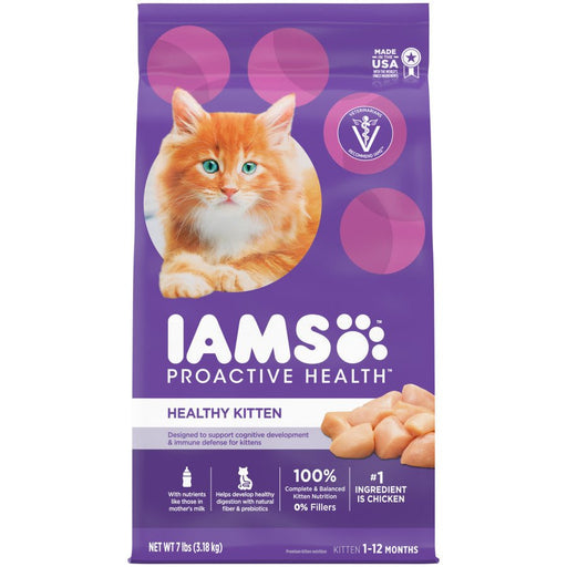 IAMS Proactive Health Kitten Dry Cat Food Chicken 1ea/7 lb - Petsplace.store