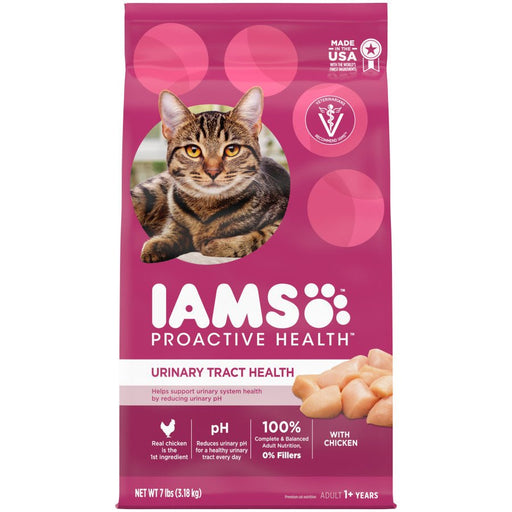 IAMS Proactive Health Urinary Tract Health Adult Dry Cat Food Chicken 1ea/7 lb - Petsplace.store