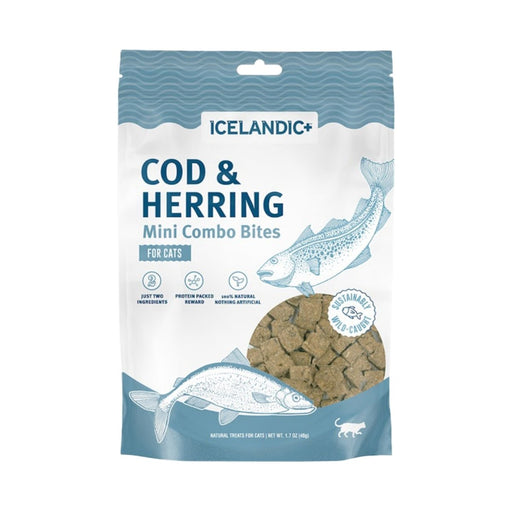 Icelandic Cat Mini COD & Herring Combo Bites 1.7oz. - Petsplace.store