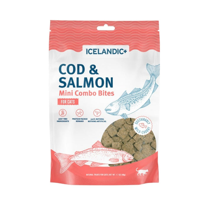 Icelandic Cat Mini Cod & Salmon Combo Bites 1.7oz. - Petsplace.store