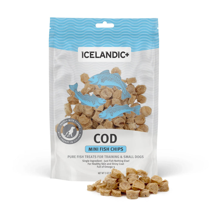 Icelandic Dog Cod Chips Mini 2.5oz. - Petsplace.store