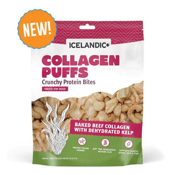 Icelandic+ Dog Collagen Puffs Bites with Kelp 2.5oz - Petsplace.store