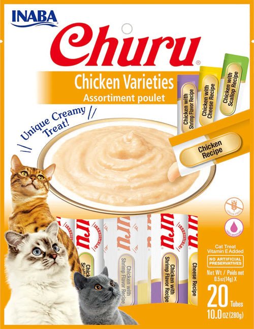 **Inaba Cat Churu Chicken 20Ct/5Z Variety Bag - Petsplace.store