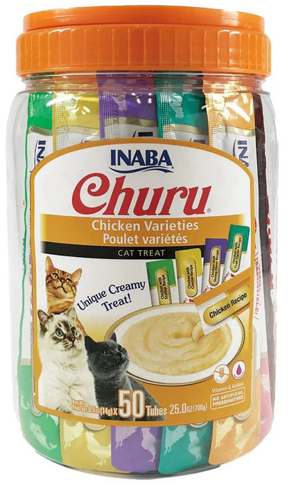 **Inaba Cat Churu Chicken 50Ct Jar - Petsplace.store