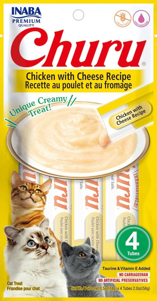 **Inaba Cat Churu Puree Chicken Cheese 0.52Oz/6Ct - Petsplace.store