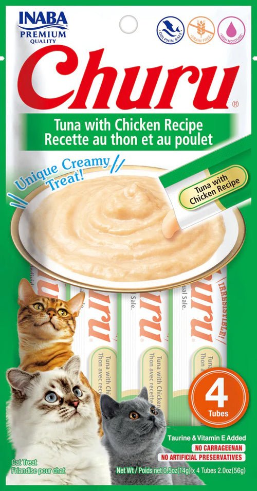 **Inaba Cat Churu Puree Tuna Chicken 0.52Oz/6Ct - Petsplace.store