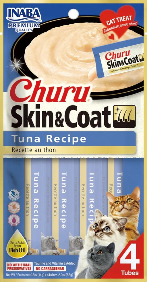 **Inaba Cat Churu Purees Skin&Coat Tuna 2Oz/6Ct - Petsplace.store