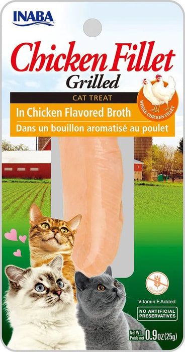 **Inaba Cat Grill Fil Chicken/Chicken Broth 0.9Oz/6Ct. - Petsplace.store