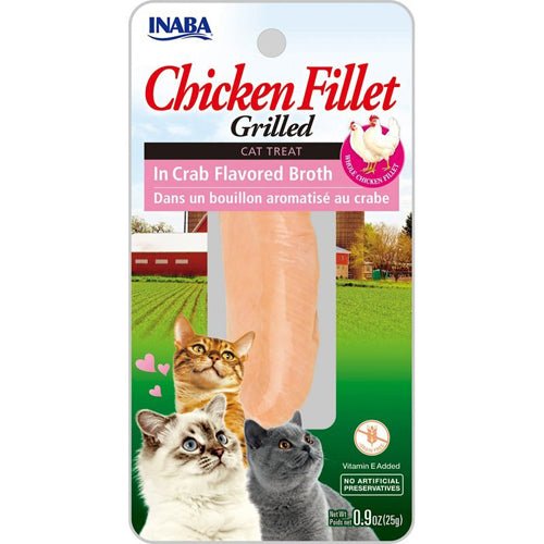 **Inaba Cat Grill Fil Chicken/Crab Broth 0.9Oz/6Ct. - Petsplace.store