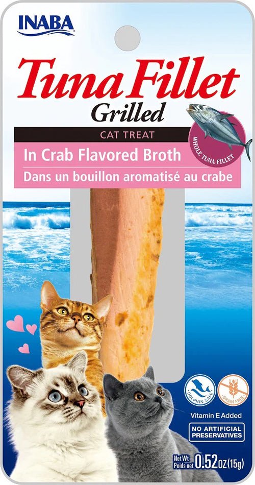 **Inaba Cat Grill Fil Tuna /Crab Broth 0.5Oz/6Ct. - Petsplace.store