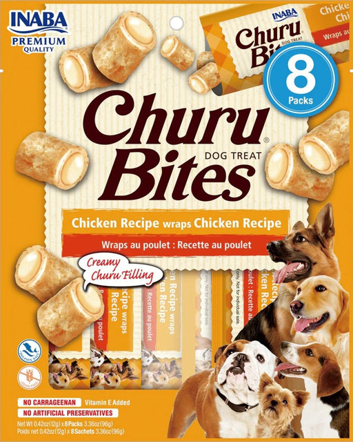 **Inaba Dog Churu Bite Chicken Wr Aps 6Ct/3.36Oz - Petsplace.store