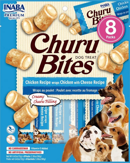 **Inaba Dog Churu Bite Chiken Chee Se Wraps 6Ct/3.36Oz - Petsplace.store