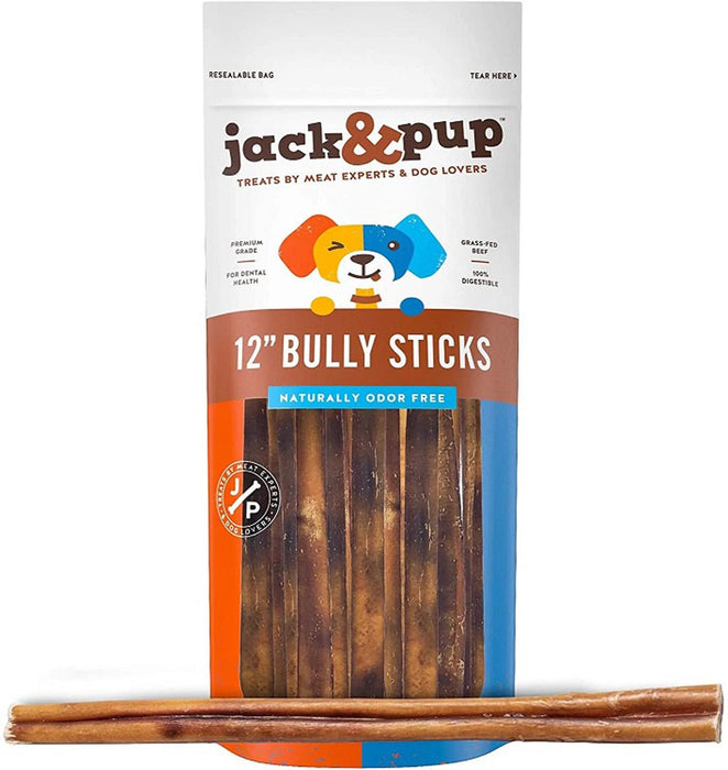 Jack And Pup Bully Stick 12" Bulk(100) - Petsplace.store