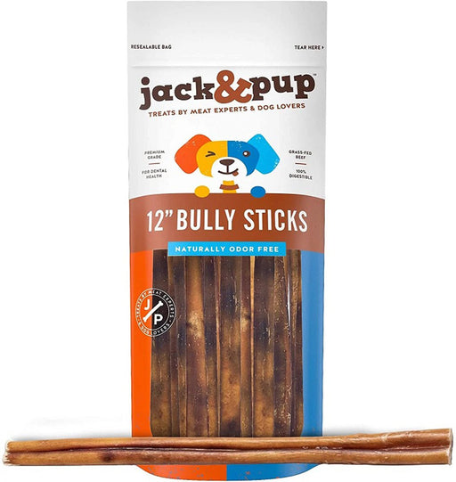 Jack & Pup 12" Bully Stick 1Lb - Petsplace.store