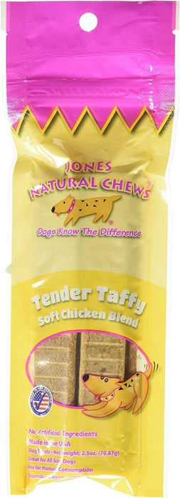 **Jones Tender Taffy Chicken 2.5Z/40 Count Zipper Bag - Petsplace.store