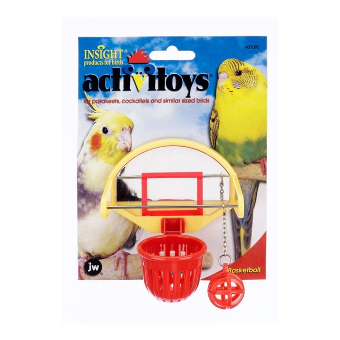 JW Pet ActiviToy Birdie Basketball Bird Toy Multi - Color 1ea/SM/MD - Petsplace.store