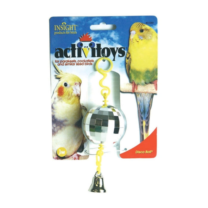 JW Pet ActiviToy Disco Ball Bird Toy Multi - Color 1ea/SM/MD - Petsplace.store