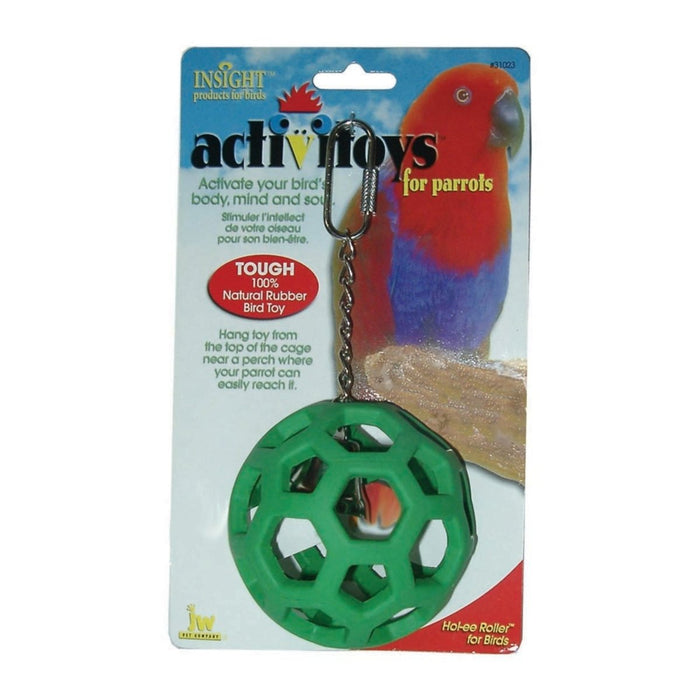 JW Pet ActiviToy Hol - ee Roller Bird Toy Multi - Color 1ea/LG - Petsplace.store