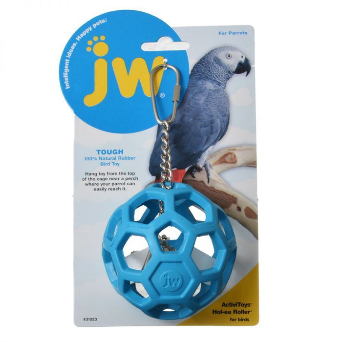 JW Pet ActiviToy Hol - ee Roller Bird Toy Multi - Color 1ea/LG - Petsplace.store