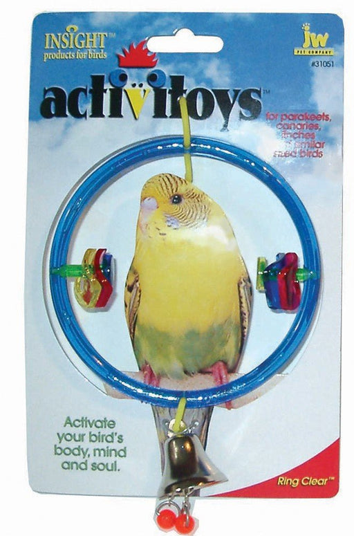 JW Pet ActiviToy Ring Clear Bird Toy Multi - Color 1ea/SM/MD - Petsplace.store