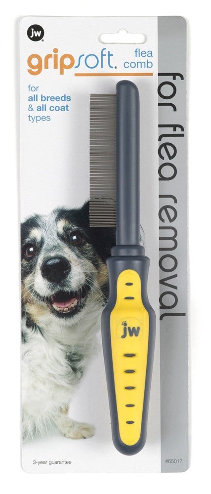 JW Pet GripSoft Dog Flea Comb 1ea/One Size - Petsplace.store