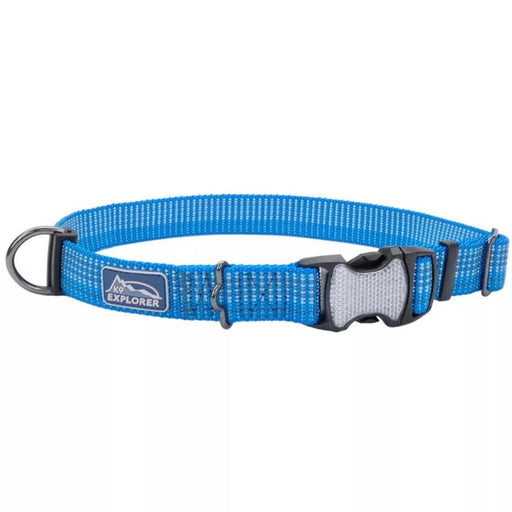 K9 Explorer Brights Reflective Adjustable Dog Collar Lake Extra Small 5/8"x 8" - 12" - Petsplace.store