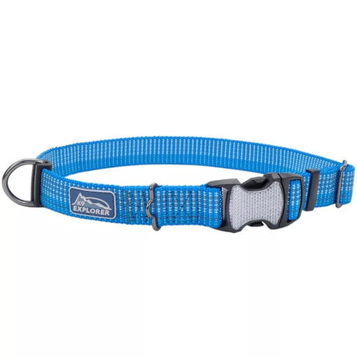 K9 Explorer Brights Reflective Adjustable Dog Collar Lake Large 1"x 18" - 26" - Petsplace.store