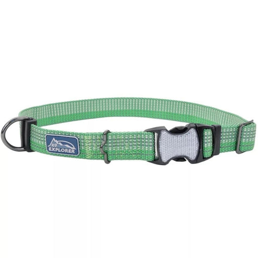 K9 Explorer Brights Reflective Adjustable Dog Collar Meadow Large 1"x 18" - 26" - Petsplace.store