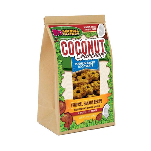 K9 Granola Factory Coconut Crunchers Dog Biscuits Tropical Banana 1ea/14 oz - Petsplace.store