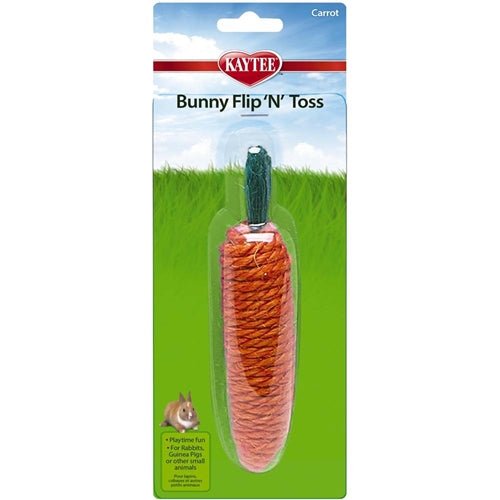 Kaytee Bunny Flip - N - Toss Carrot Toy 1ea/6 in - Petsplace.store